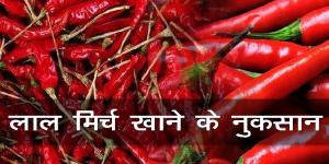 लाल मिर्च खाने के नुकसान लाल मिर्च खाने के नुकसान